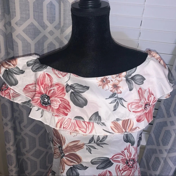 Multicolor floral pattern ruffle blouse - Picture 3 of 7